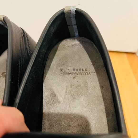 Salvatore Ferragamo Mens Shoes Loafers Black US Size 8.5 - Picture 13 of 16
